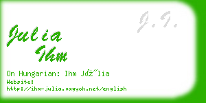 julia ihm business card